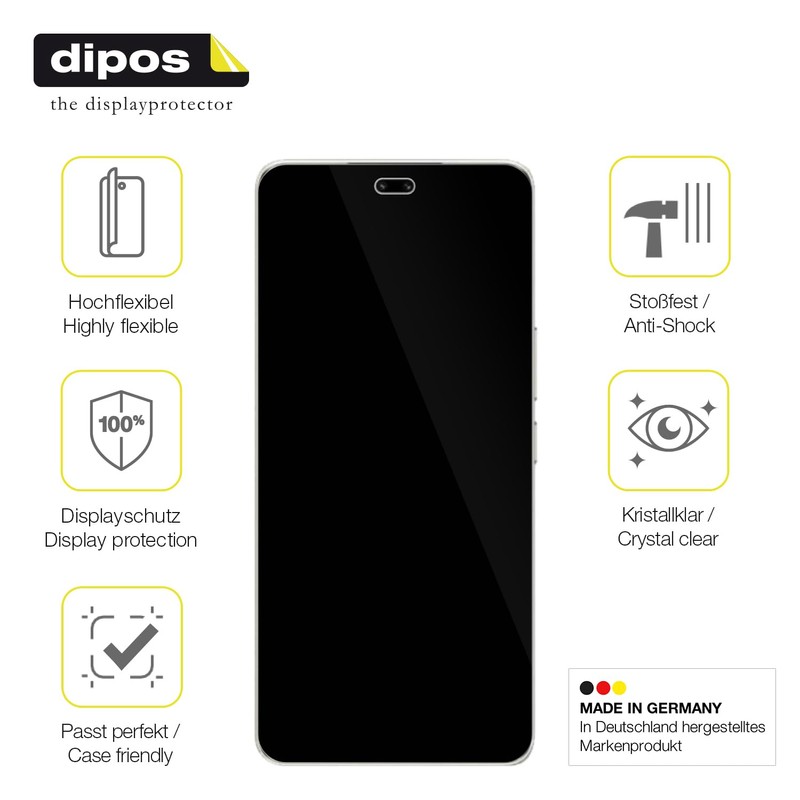 dipos FLEX 2 x Protective Film Clear Suitable for Honor