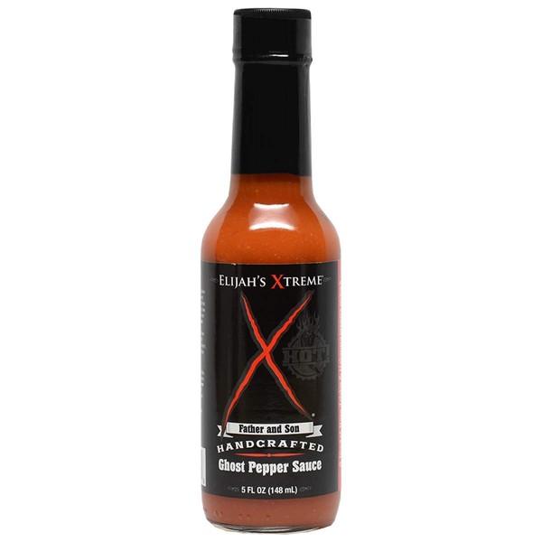 Elijah’s Xtreme Ghost Pepper Hot Sauce, Ultimate Gourmet Hot Pepper Sauce with Extreme Fiery Heat (5 oz)
