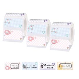 3 Rolls 40x20mm Color Thermal Label Paper, No Ink Needed, Low Cost & High Efficiency for Product Labels, DlY Stickers, Home & Ofice Use, versale Labeling Vibrant Label Desian,Inkfree Labeling