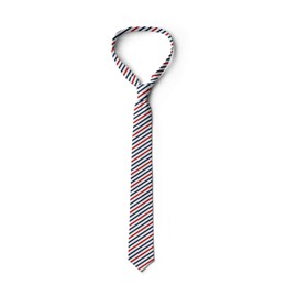 Lunarable Necktie, Blue Red Diagonal Lines, 3.7", Navy Blue