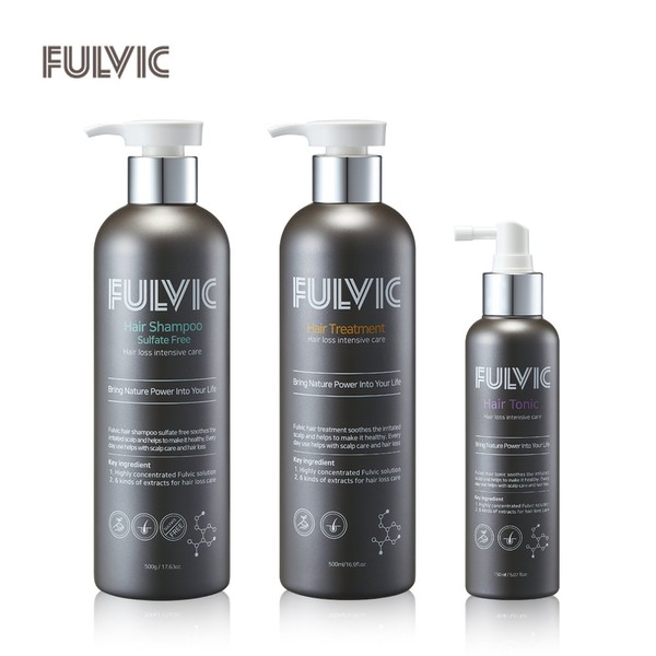 Fulvic Sulfate Free Shampoo 500g + Tonic 150ml + Treatment 500ml / Babafull Big New Product