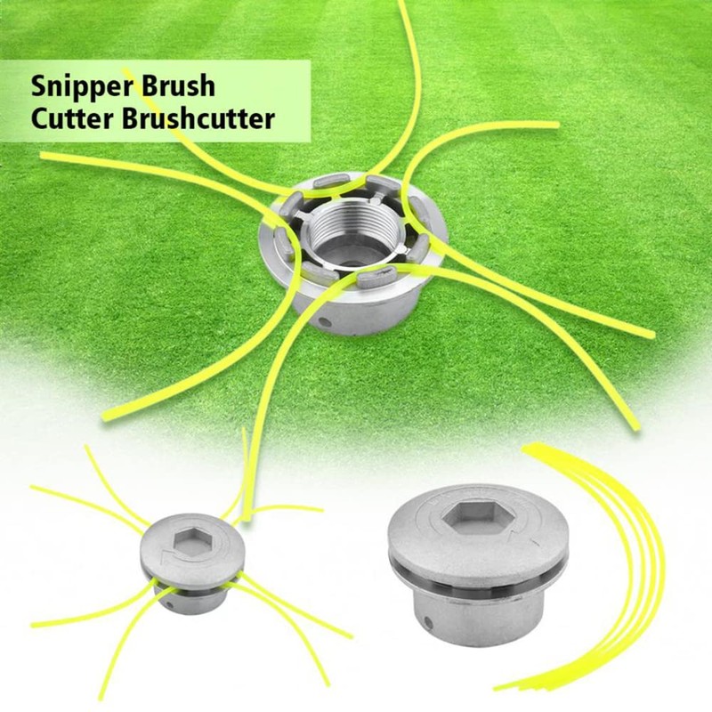 2 Pieces Trimmer Head, Aluminum Universal 4 Line Strimmer Head