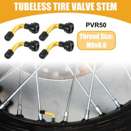 A ABSOPRO 4 Pcs Universal PVR50 Tubeless Tyre Valve - Motorcycles - Gold