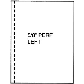 PrintWorks 04107 - Perforated Paper 8 1/2 x 11, 1 Vert Perf at 5/8", 20#, 2500/ctn
