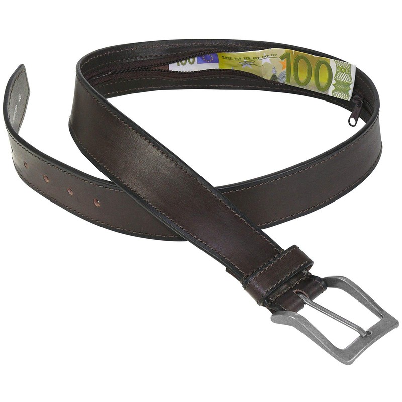 Harrys-Collection HC Women's Men's Safe Belt with Long Zip Buffalo