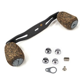 VISPREA Reel Carbon Parts Bait Reel Handle 95mm Crank Carbon Shimano Daiwa Abu Garcia Custom Parts Replacement YU49 (Black, 95)