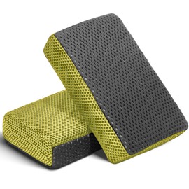 Car Wash Sponge,Dual Sided Car Clay Scrubber for Fast and Effective Removal of Paint,Light Overspray So On,Scrubbing and Clay Work,2-Pack