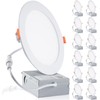 meccein 12-Pack 6 Inch LED Recessed Lights 6500K Daylight Ultra-Thin