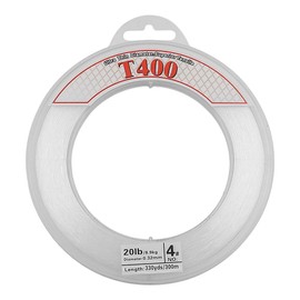 Tiardey 300 Meters Fishing Line, 0.33 mm Monofilament Clear Nylon Fishing Line (White)