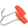 TIHOOD 2PCS Meat Hooks for Butchering,T Shaped Boning Hooks with