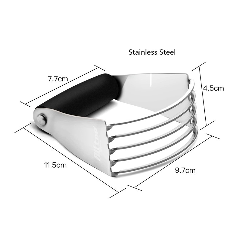 ALLTOP Pastry Shortening Blender Cutter,Stainless Steel Dough Masher for Butter,
