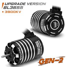 GOUPRC BL3655 3900KV Brushless Motor Shaft 3.175mm Diameter with Upgrade Gen-2 60A Brushless ESC Electric Speed Controller Combo Set for 1/10 1/12 RC Car Truck