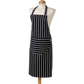Butchers Stripe Navy Standard Apron, 68 x 87 cm