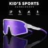 TJUTR Kids Polarized Sports Sunglasses, Wrap Around Baseball Softball Sun