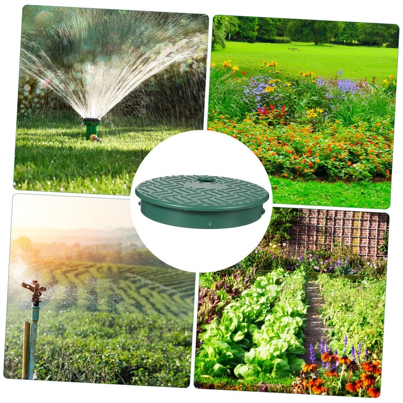 SUPVOX 4pcs Sprinkler Valve Box Cover Lid Round Replacement for