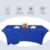 Ocves Stretch Tablecloth 6ft Spandex Table Covers Polyester Fitted Rectangular