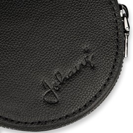 Johans® Leather Wallet - Classic, Removable Wrist Strap, Cowhide Leather, Durable, Perfect Cloth, Genuine Leather, 11.5 cm, black, Classic