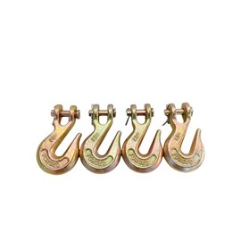 UTFTFWLW 3/8" Chain Hook G70 Clevis Grab Hooks Trailer Safety Chain Hooks 3/8 Inch Heavy Duty Forged Alloy Steel Clevis Hook 10 Pack for Tow Truck Transport Pulling 7500 Lbs Working Load Limit