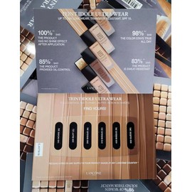Lancôme 50 X Lancome Teint Idole Ultra Wear Foundation 6 Shades Sample Cards