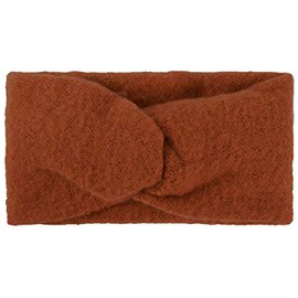 styleBREAKER 04026043 Women's Fine Knit Headband with Soft Surface and Twist Knot Detail, Warm Winter Headband, Colour: Cognac