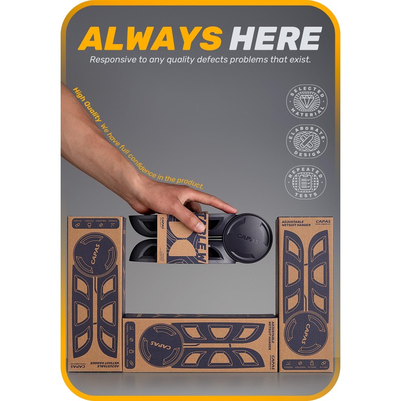 CAPAS Adjustable Foldable Travel Wetsuit Hanger for Adults and Kids,