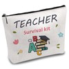 CREATCABIN Pencil case for teachers, make-up bag, cosmetic bag, canvas,