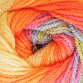 Wendy Wools Giggles Rainbow Double Knitting 100g Ball Multicoloured Shade 01