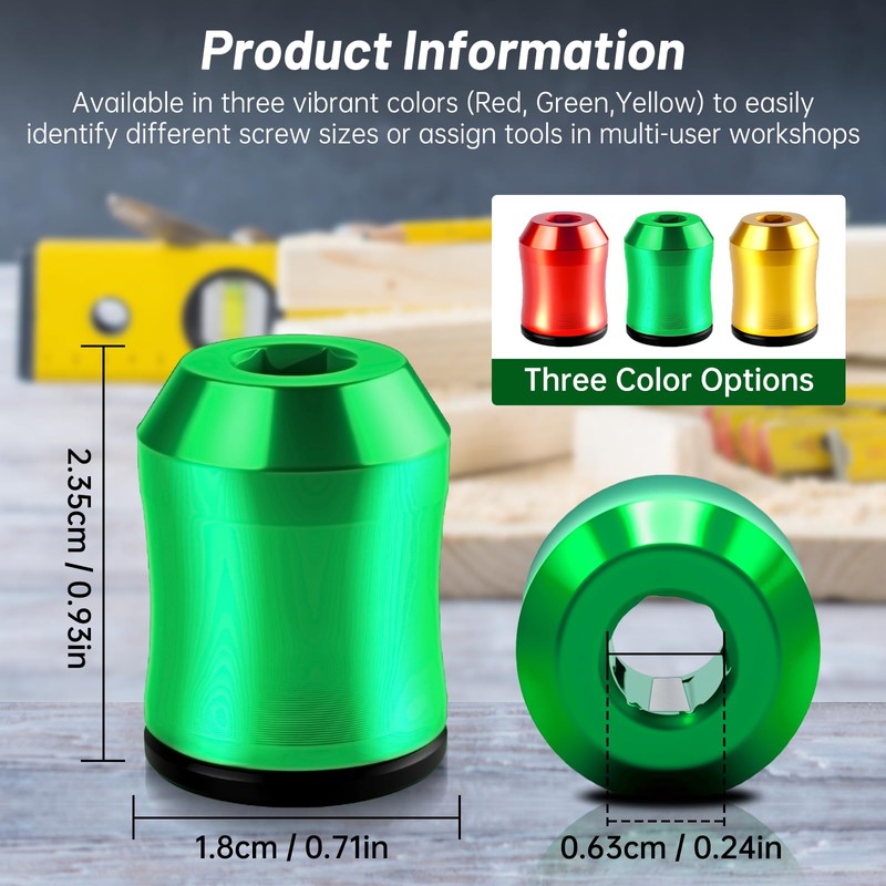 3PCS Magnetic Screw Holder,Strong Screwdriver Head Magnetic Ring for Drill
