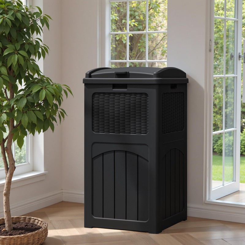 Greesum 33 Package Delivery Box for Outside, Waterproof Resin Garbage
