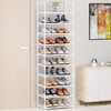 MUAHRCE 10-Tier Tall Shoe Rack for Closet, Entryway, Adjustable Sturdy