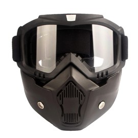 Motorcycle Goggles Dust Protection Glasses Motorcycle Goggles with Removable Goggles Motocross Motorcycle Goggles Removable Face Mask Harley Style Helmet Fogproof Windproof Riding Sunglasses Cycling