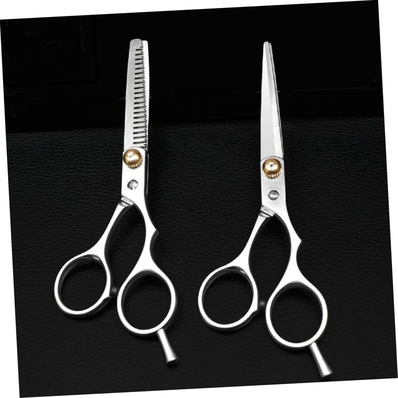 Healvian Stainless Steel Hairdressing Scissors Set 2pcs Flat Teeth Shears