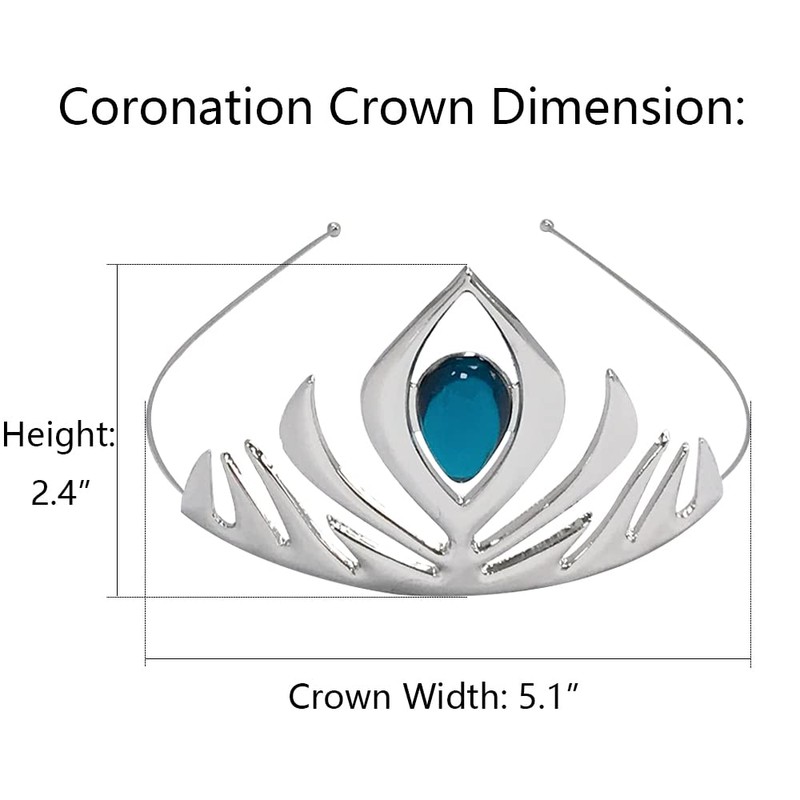 Kuzhi Princess Queen Elsa Coronation Crown (Silver)