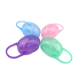 IWOWHERO 4pcs Dummy Holder Case Pacifier Storage Box Portable Dummy Container Loop Pp Material Random Color