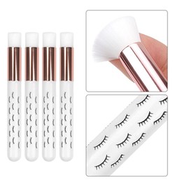 Pinceles para champú de pestañas, cepillos cosméticos para quitar puntos negros, herramienta de limpieza de nariz, cepillo de lavado, limpiador de pestañas, cepillos suaves (rosa dorado y blanco)