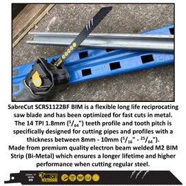 10 x SabreCut SCRSK10BF 150mm 225mm 14 TPI S922BF S1122BF Fast Wood and Metal Cutting Reciprocating Sabre Saw Blades