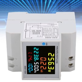 D52-2066 Household Watt-Hour Meter LCD Display Electricity Meter 6 Parameters Multimeter Ammeter Voltmeter AC40.0-300.0V