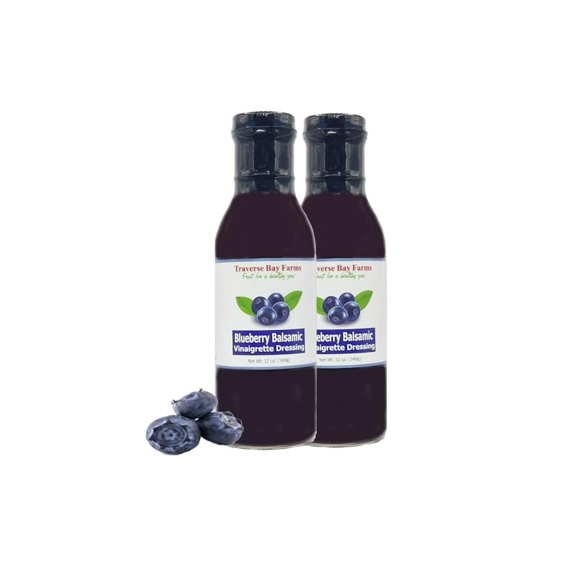 Traverse Bay Farms Nationally Award-Winning Salad Dressings (Blueberry Balsamic, 2