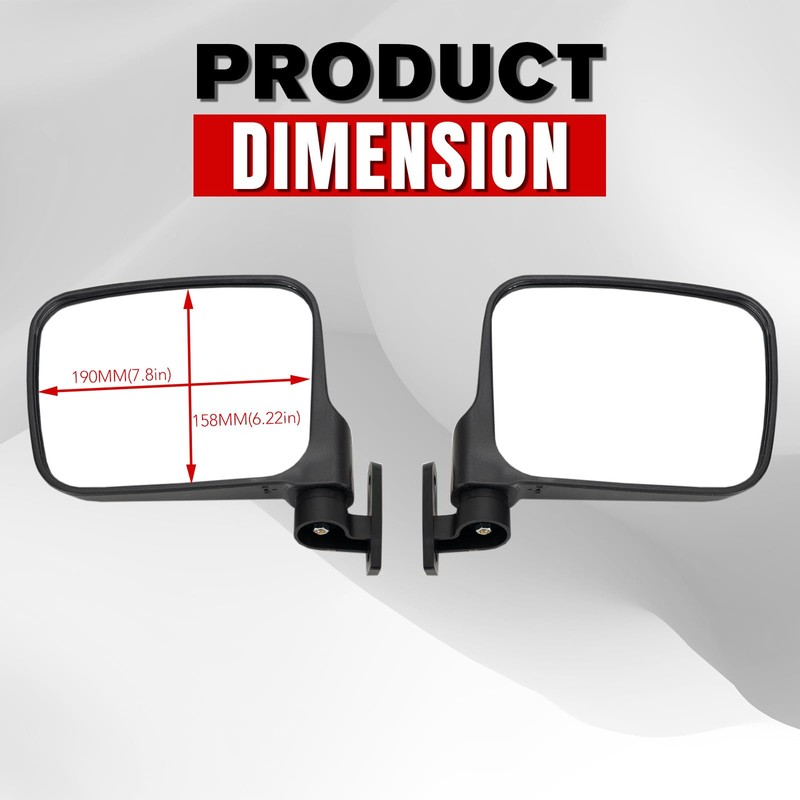 A & UTV PRO Wider Side Mirrors for Honda Pioneer