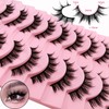 10P-002 False Eyelashes, Manga Lashes, Natural Look, Artificial Eyelashes, Anime