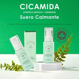 DERMAL Suero Facial Cicamida 50ml – Hidratante y Calmante con Ceramida y Centella Asiática, Alivia el Enrojecimiento y Refresca la Piel