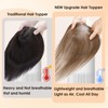 S-noilite Hair Toppers for Women Human Hair with Air Bangs
