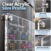 Clear Acrylic Monthly Planner for Refrigerator – Reusable Dry Erase