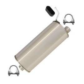 Exhaust Muffler Compatible for 2004-2006 GMC Canyon 2.8L | Stainless Steel | Northeastern Exhaust | Free Clamps and Hanger Included | Automotive Replacement Part
