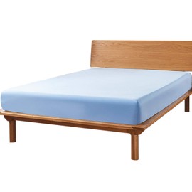 AVA.Home Double Fitted Sheets with 35cm Gusset, Sapphire Blue Bed Sheets, 100% Cotton, Mattress Cover, All-Around Elastic, Easy to Put on and Take off, BOX Sheets, Cotton, Skin-Friendly, Washable