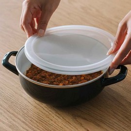 DEAN & DELUCA Casserole S Black (5.5 inches) Double Handed Pot Enamel IH Diameter 5.5 x Height 3.1 inches (14 cm) x Height 1.1 L