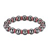 EUMENIDES Magnetic Hematite Bracelet，Magnetic Bracelet，8/10MM，Eliminate Static Electricity,(Red Circle+Magnet, 10MM)