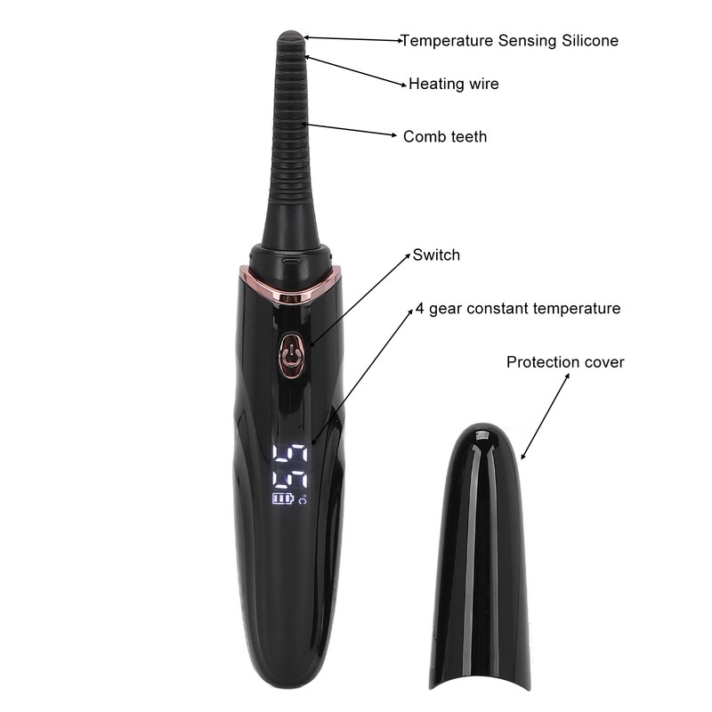 Long Lasting Electric Heated Eyelash Curler 4 Gear Temperature Control