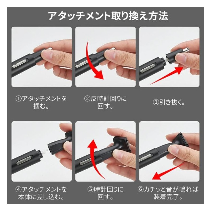 【2025年モデル】3-in-1 鼻毛カッター, 眉毛・ヒゲ・耳毛トリマー, USB充電式, 防水仕様, 多機能グルーミングキット 顔そり 髭剃り うぶげそり 脇そり