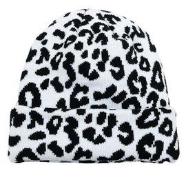 BrightGlow Animal Print Beanie Hat for Men and Women Cow Pttern Knitted Hat Warm Knitted Hat with Leopard Print Zebra Pattern Hat Winter Hats with Cuffs Skull Hat, #11